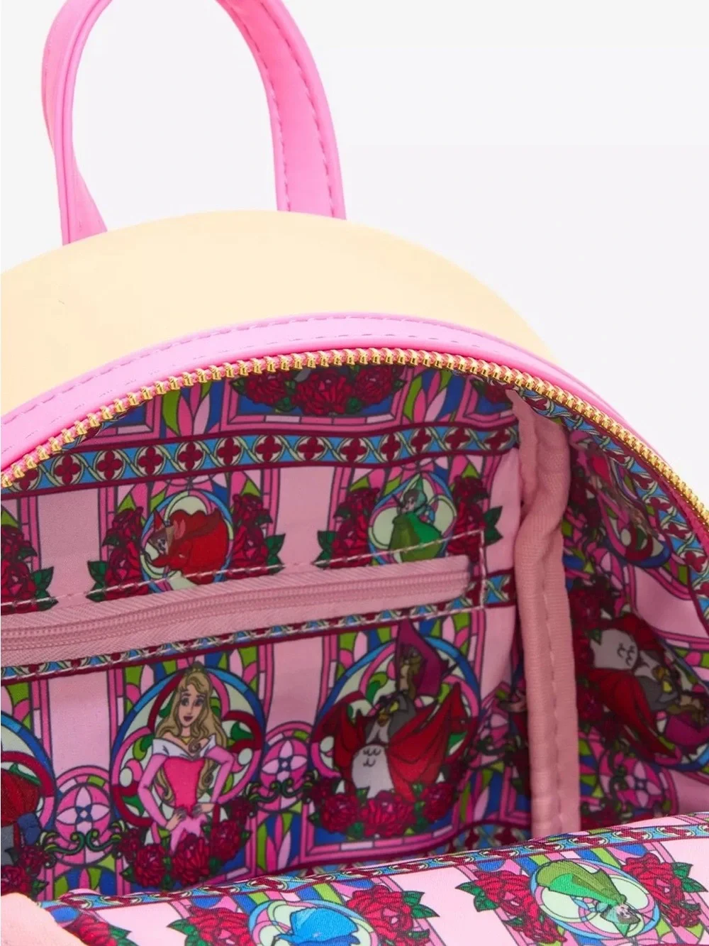 Loungefly Disney NWT Sleeping Beauty Aurora Stained Glass Portrait Mini Backpack